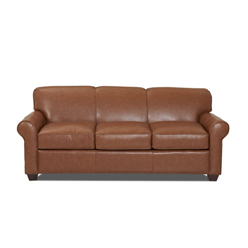 Jennifer Leather 81 Rolled Arms Sofa Bed Reviews Joss Main