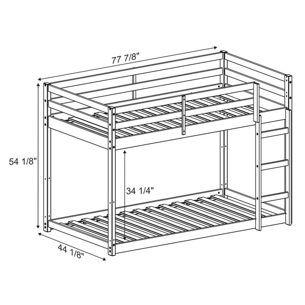 Isabelle & Max™ Appleby Twin Solid Wood Low Loft Bunk Bed by Isabelle ...