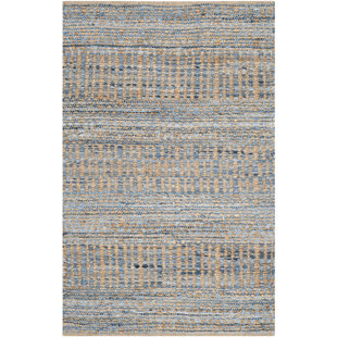 Jute Sisal Area Rugs Modern Contemporary Designs Allmodern Bernd Hand Woven Natural Blue Area Rug
