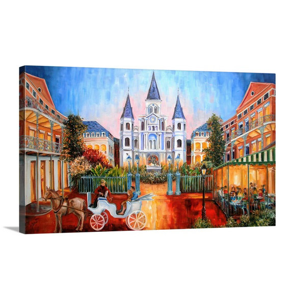 Great Big Canvas The Hours On Jackson Square By Diane Millsap