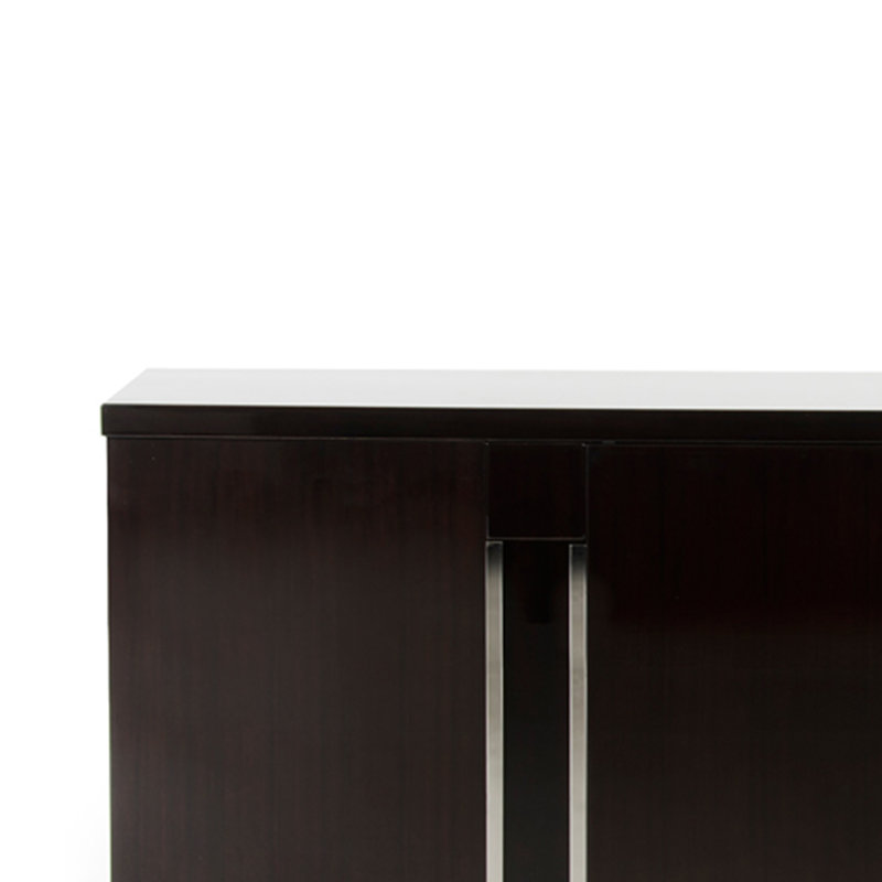 Benjara Wooden Buffet With 4 Cabinets And 4 Shelves Dark Brown Wayfair