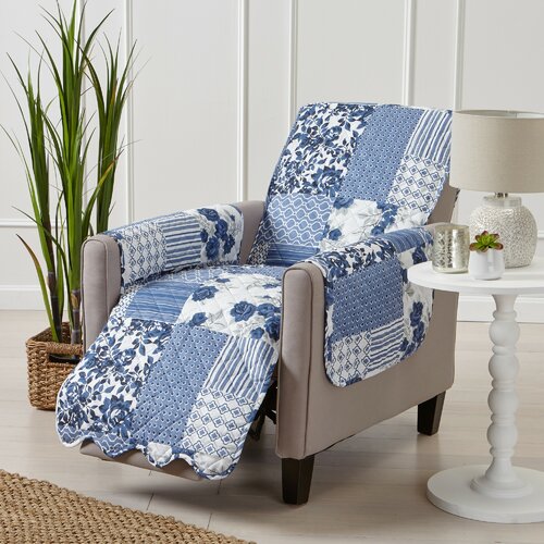 Winston Porter Patchwork Box Cushion Recliner Slipcover & Reviews | Wayfair