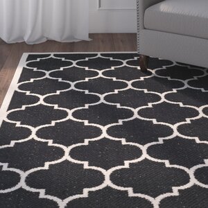 Octavius Black/Beige Indoor/Outdoor Area Rug