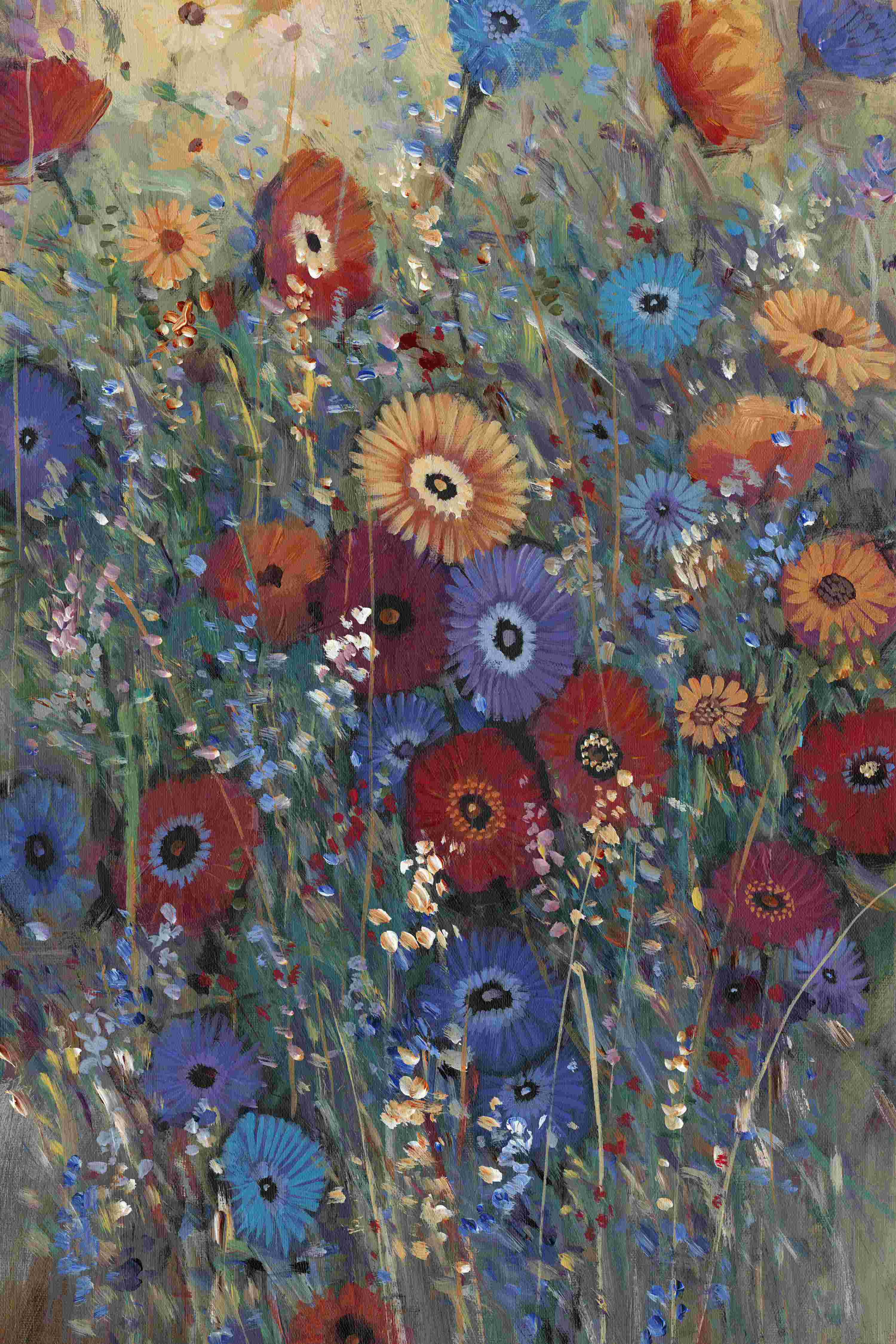 Red Barrel Studio® Flower Patch II by Wrapped Canvas Painting Wayfair