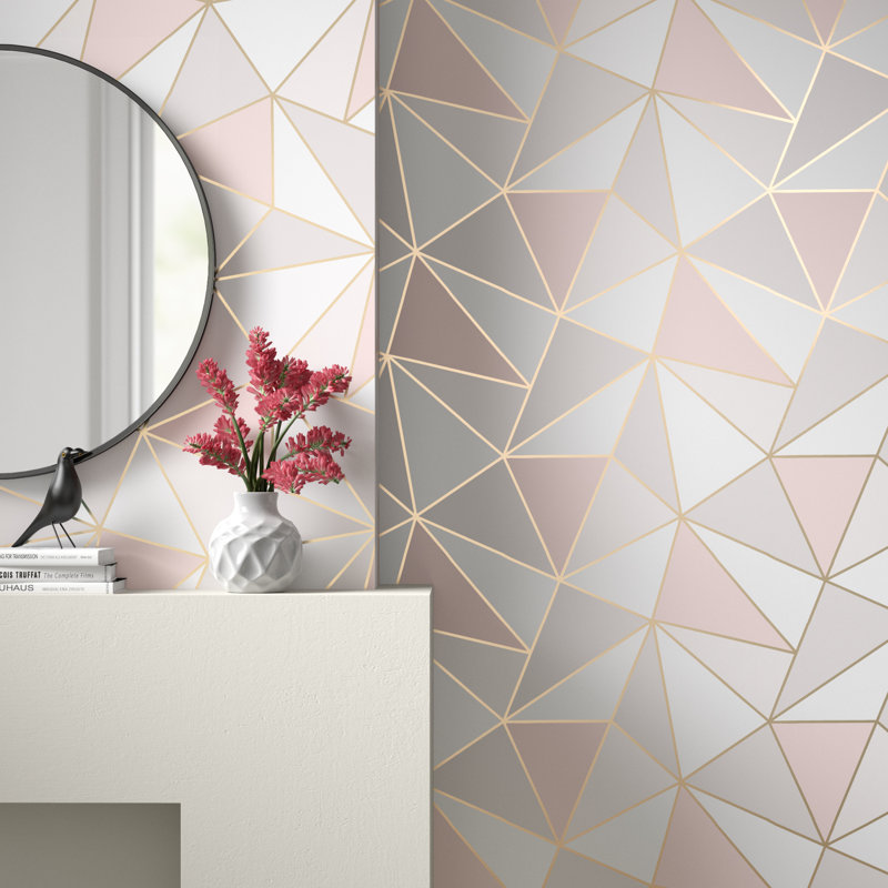 Fine Decor Nova Geometric Wallpaper Rose Gold Wallpaper From I