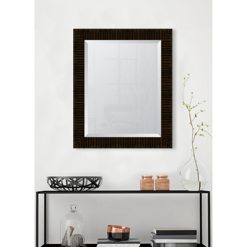 Melissa Van Hise High Gloss Zebra Walnut Resin Frame Wall Mirror Wayfair