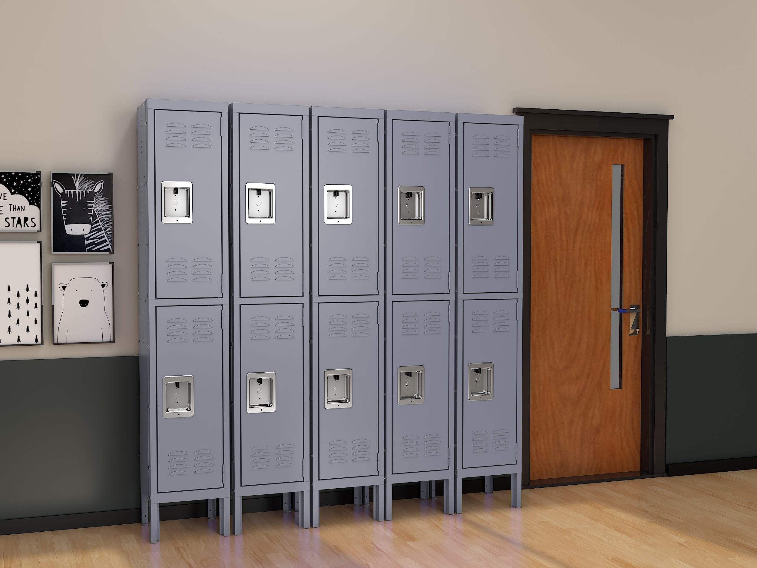 Steelcube 2 - Tier 2 - Section 12.01'' Wide Gym Locker | Wayfair