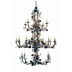 Pinecone 24-Light Candle-Style Chandelier