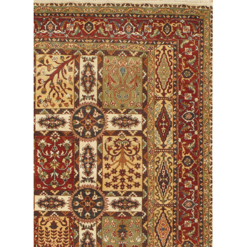World Menagerie Beaudet Fine Design Hand Knotted Wool Rust Area Rug Wayfair