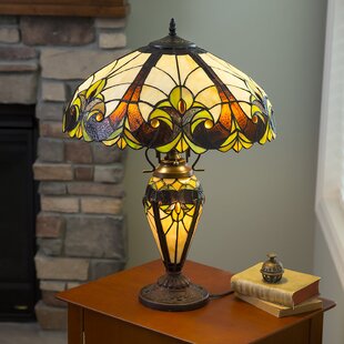 prescott bronze glass table lamp