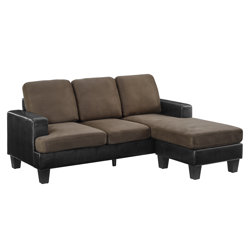 Latitude Run Doodnath 72 5 Faux Leather Right Hand Facing Sofa Chaise Reviews
