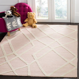 Kids Rugs You Ll Love Wayfair Reid Abstract Hand Tufted Pink Area Rug