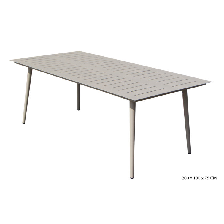 Dakota Fields Ukee Rectangular Aluminum Dining Table Wayfair Co Uk