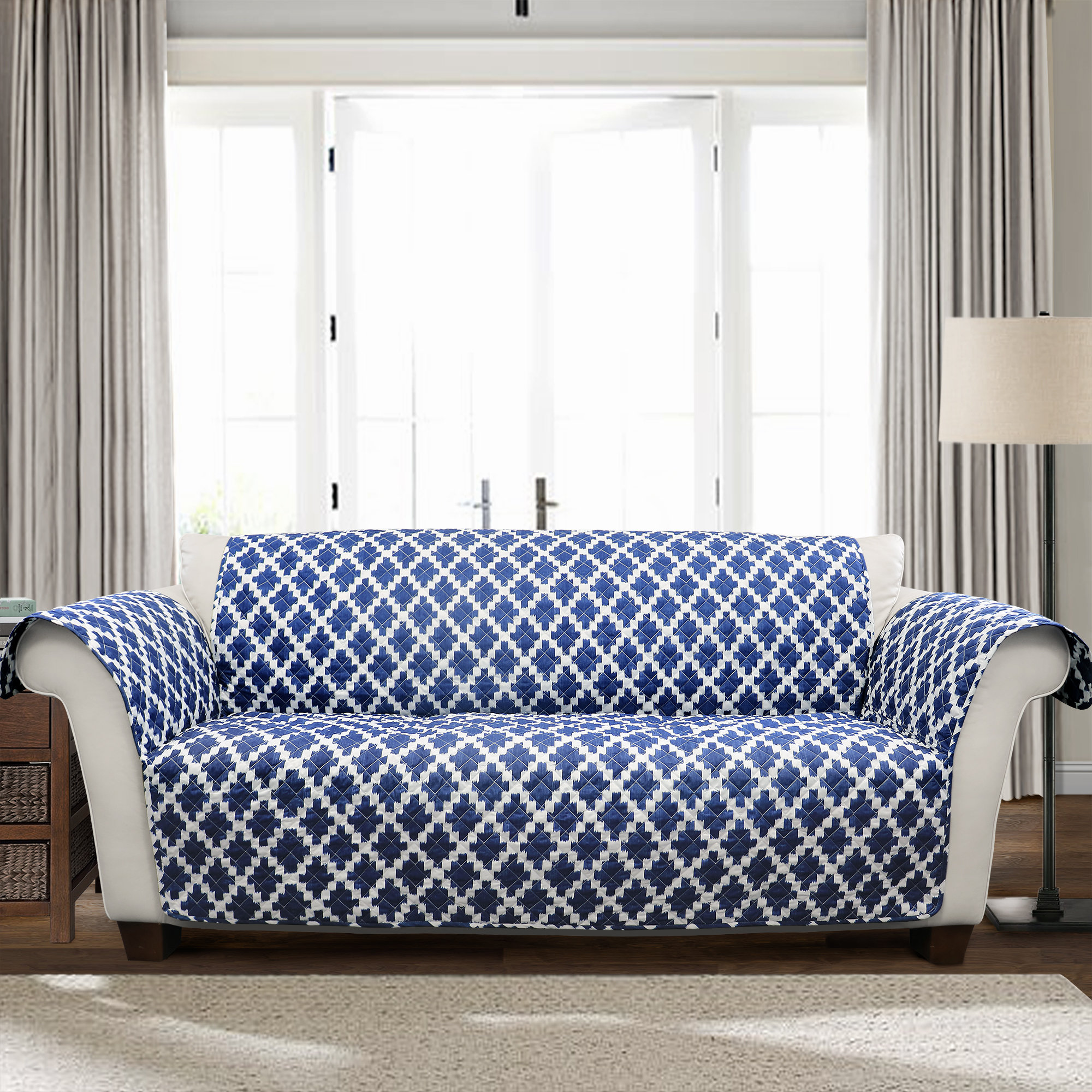 Winston Porter Wellow Ikat T Cushion Sofa Slipcover Wayfair