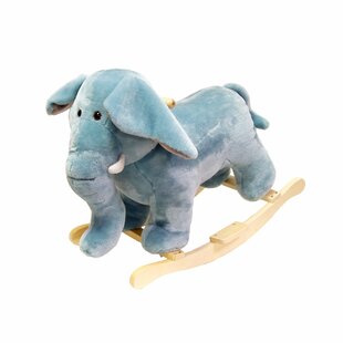 Rocking Plush Animal Elephant Rock Horse Ride On Kids Riding Rocker Stuffed Soft 