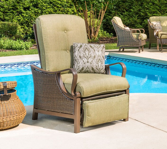 Sherwood Luxury Recliner Patio Chair With Cushions Reviews Birch Lane