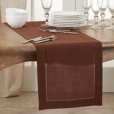 Cargile Solid Color Table Runner Winston Porter Size: 72" x 16", Color: Chocolate