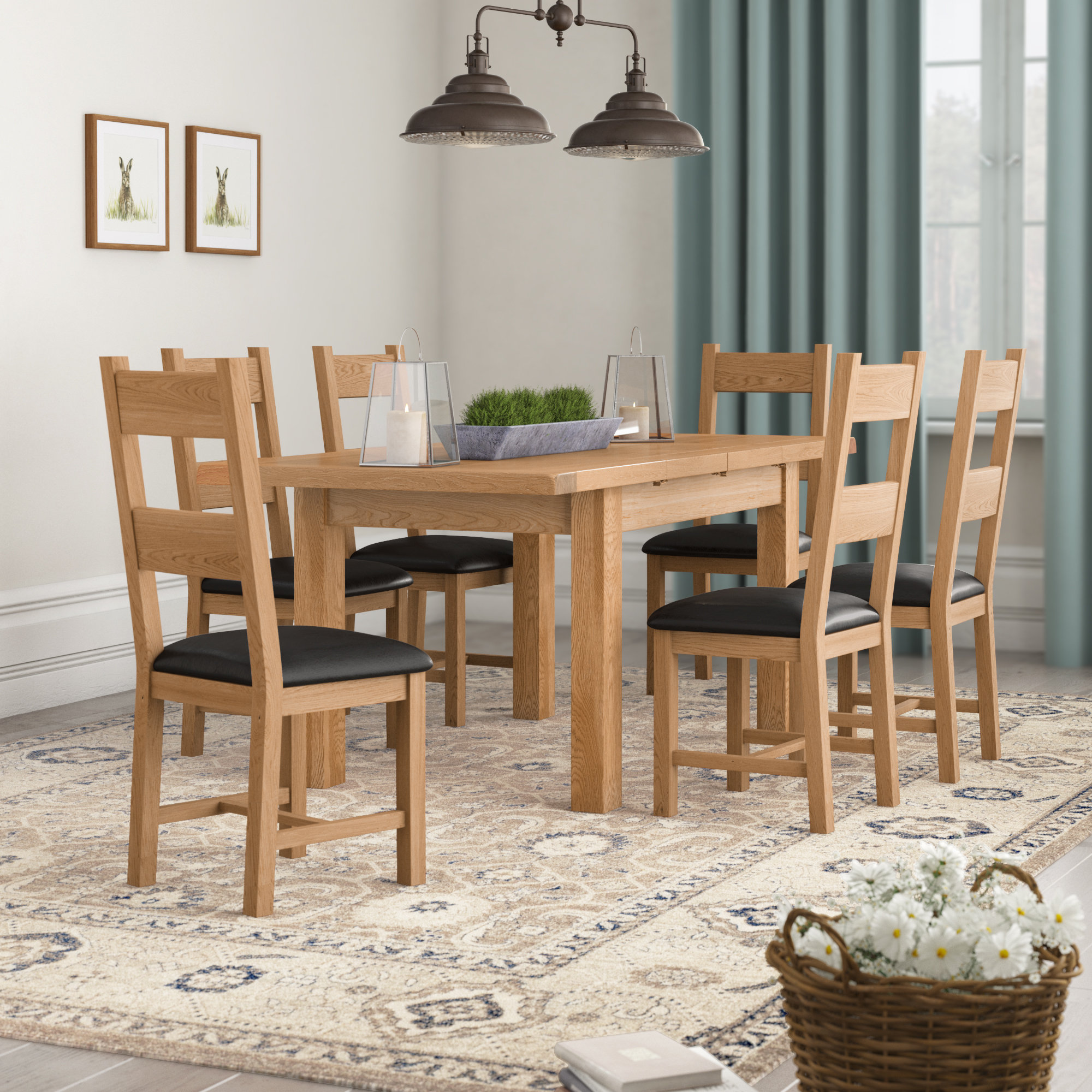 Rothbury Extendable Dining Set With 6 Chairs Rothbury Extendable Dining Set With 6 Chairs