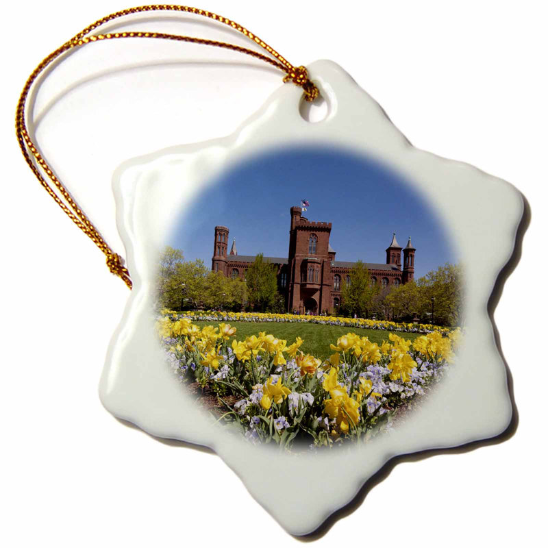The Holiday Aisle Usa Washington Dc Smithsonian Institute Castle Snowflake Holiday Shaped Ornament Wayfair