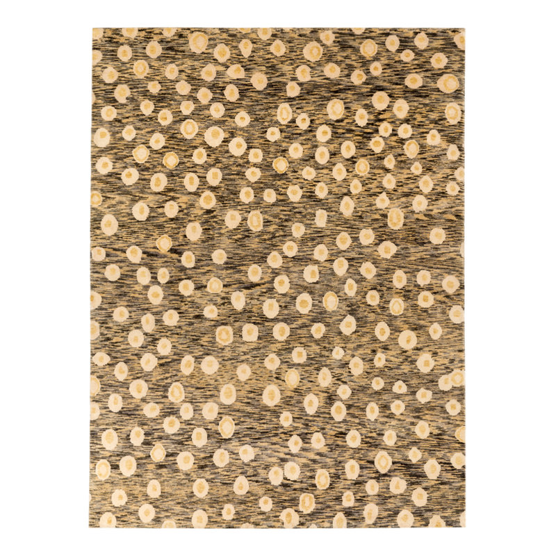 Solo Rugs Grit And Ground Abstract Hand Knotted Wool Yellow Area Rug Wayfair