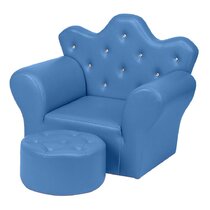 Kids Mini Sofa Children Armchair Seating Chair Relax Girl Princess Sponge PVC 