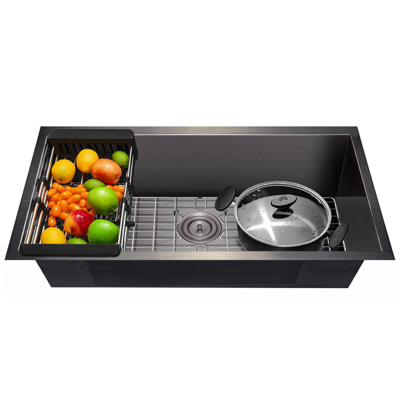 AKDY Matte Black Finished Stainless Steel 33 In. X 22 In ...