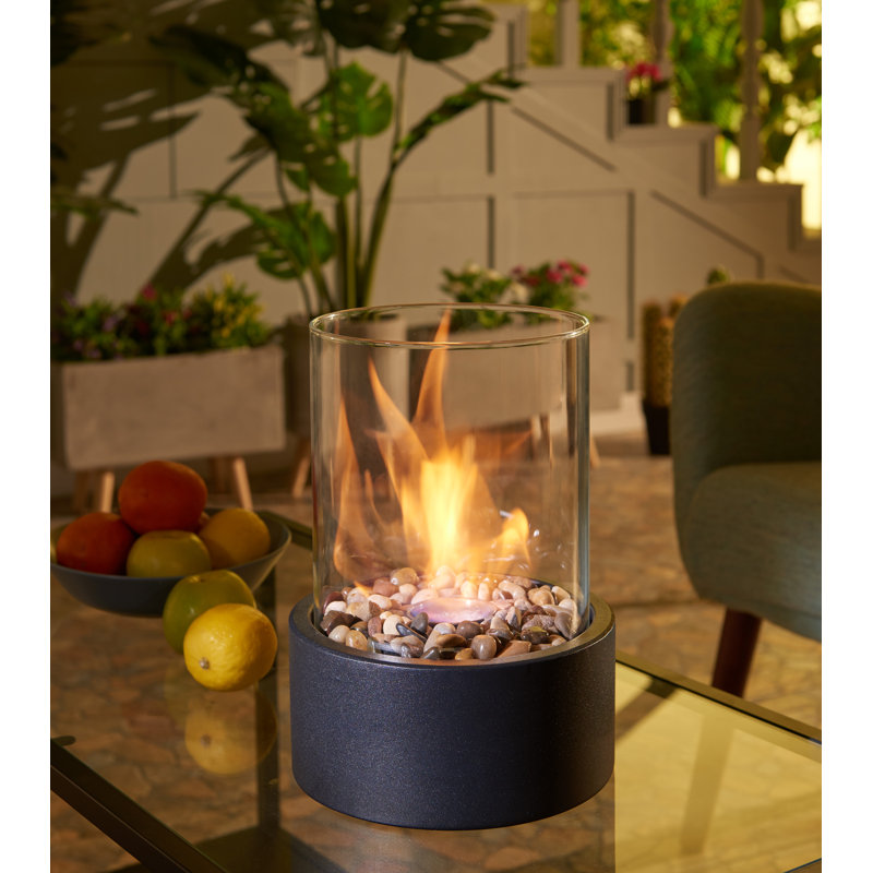 Danyab Sophie Metal Bio Ethanol Outdoor Tabletop Fireplace With