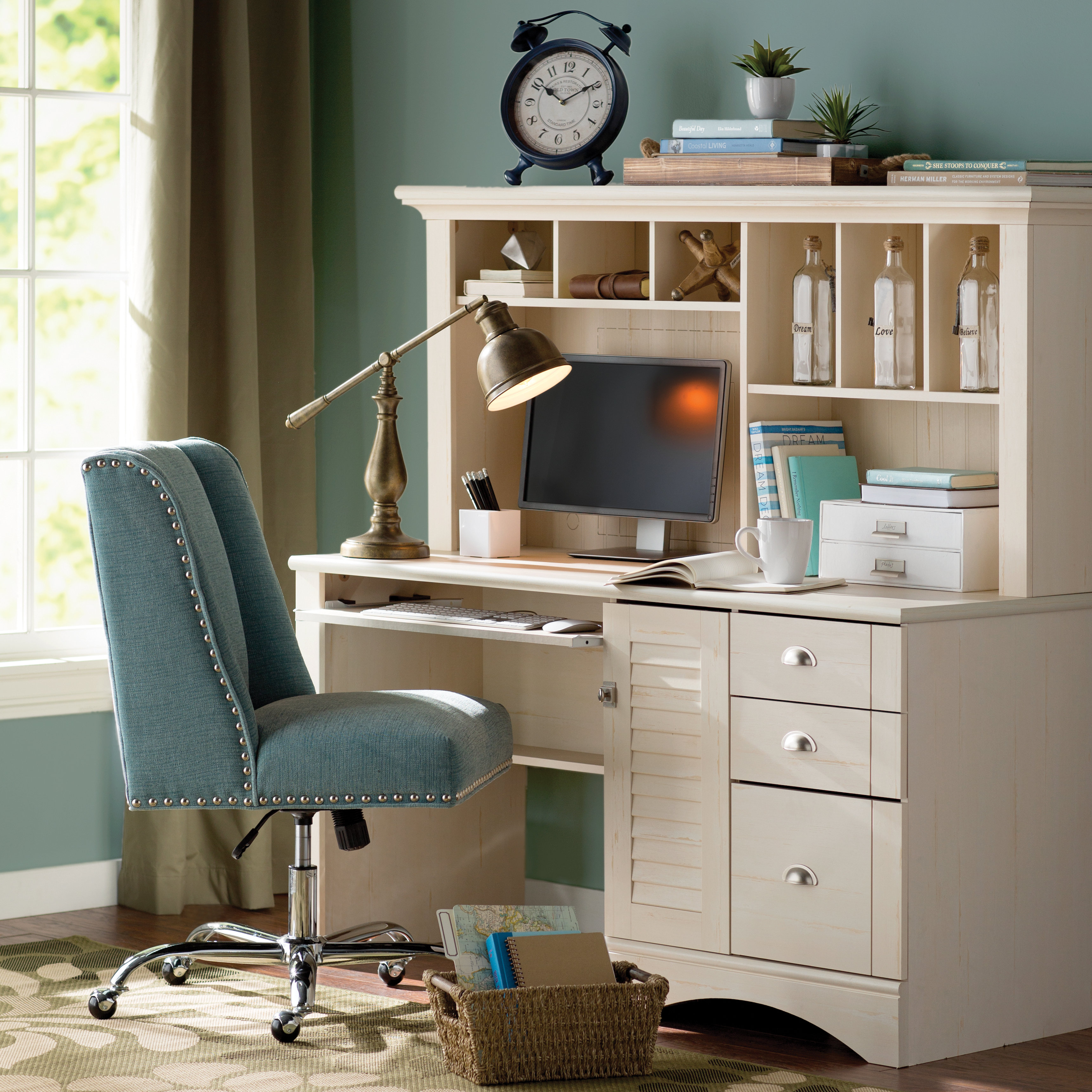 Beachcrest Home Pinellas Desk With Hutch Reviews Wayfair