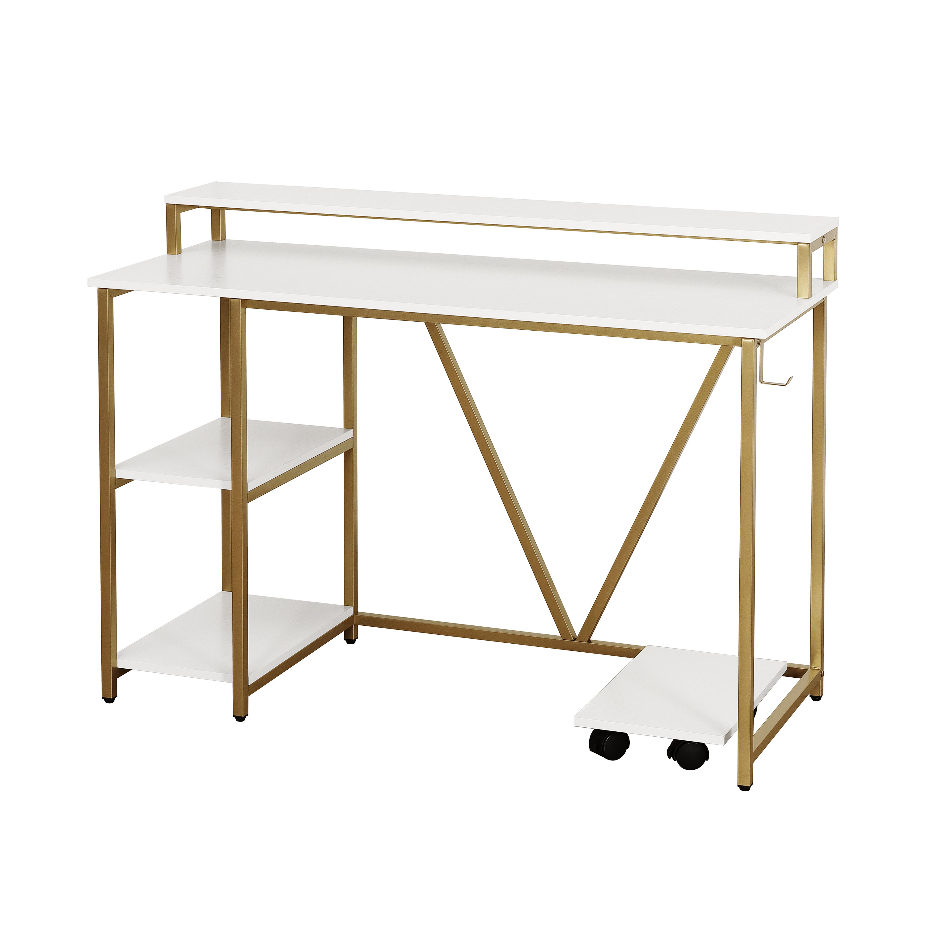 Inbox Zero Jewgenij Desk with Hutch Wayfair
