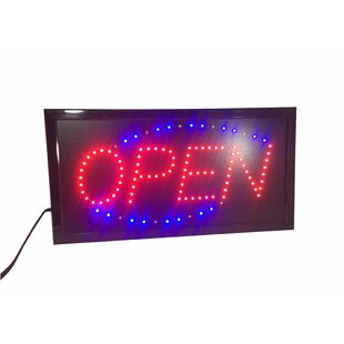LED Flash Window Sign OPEN,SALE,BAR,PIZZA,17"x9" for Every Retail Business 