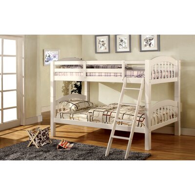 Robbie Twin Over Twin Bunk Bed Harriet Bee Bed Frame Color White