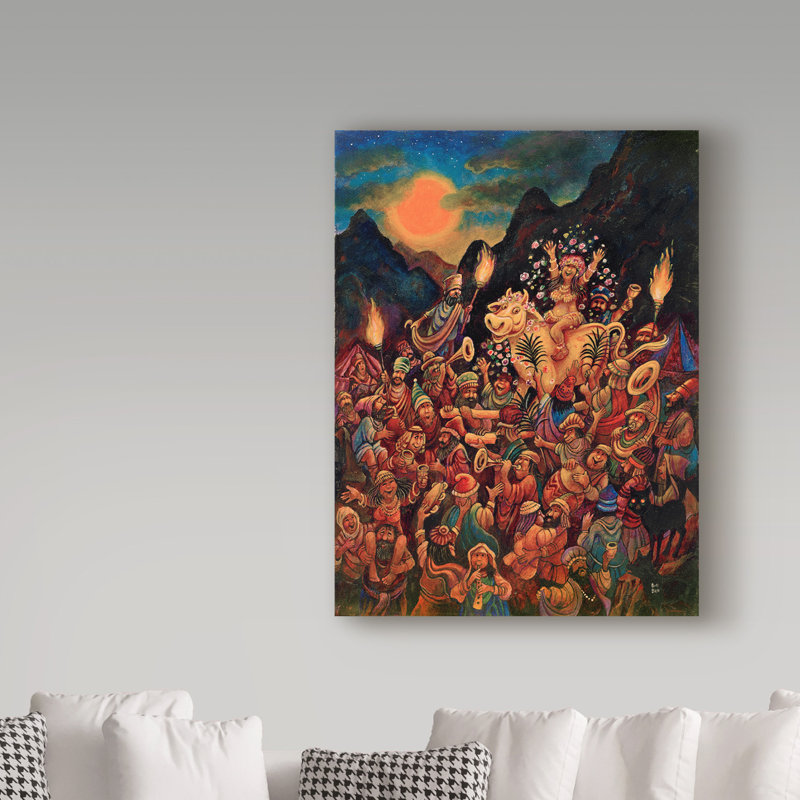 Trademark Art Moses Groups Acrylic Painting Print On Wrapped