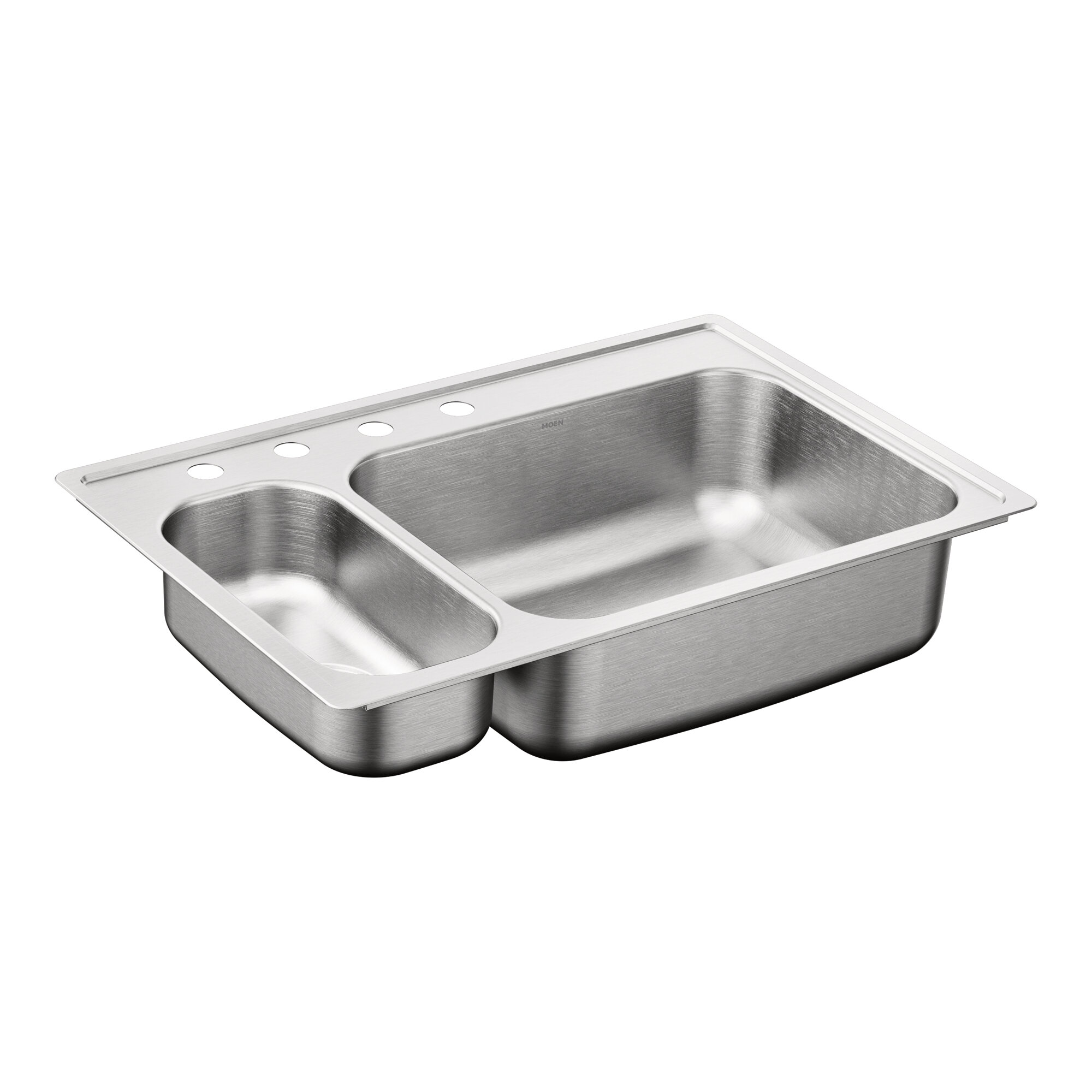 Moen 2000 Series 33 X 22 Double Basin Drop In Kitchen Sink Wayfair