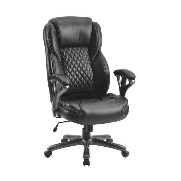 Inbox Zero Homeoffice Big And Tall Pu Leather Office Chair Ergonomic Computer Chair High Back Pu Executive Chair Black Wayfair