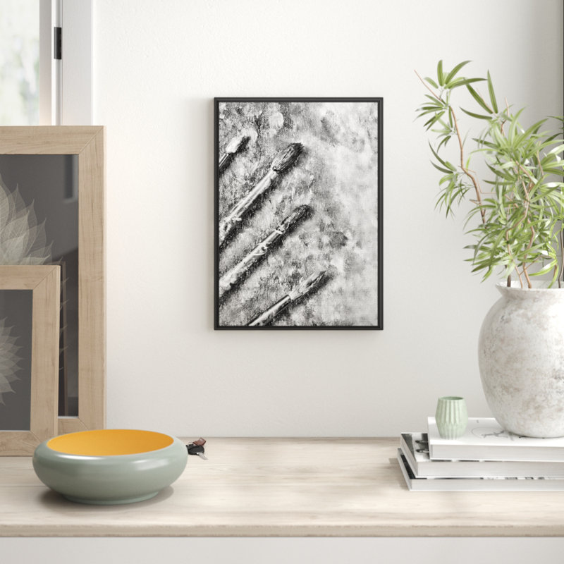 East Urban Home Brushes And A Painted Picture Framed Graphic Art Print Wayfair Co Uk