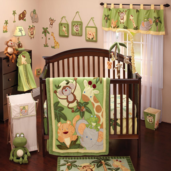 monkey crib sets for boys