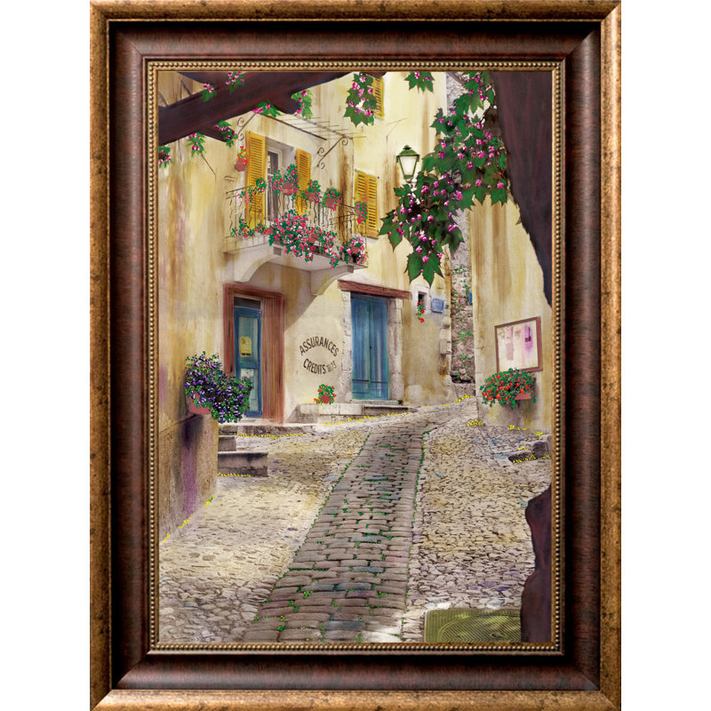 Fleur De Lis Living European Provence Village 1 Framed Oil
