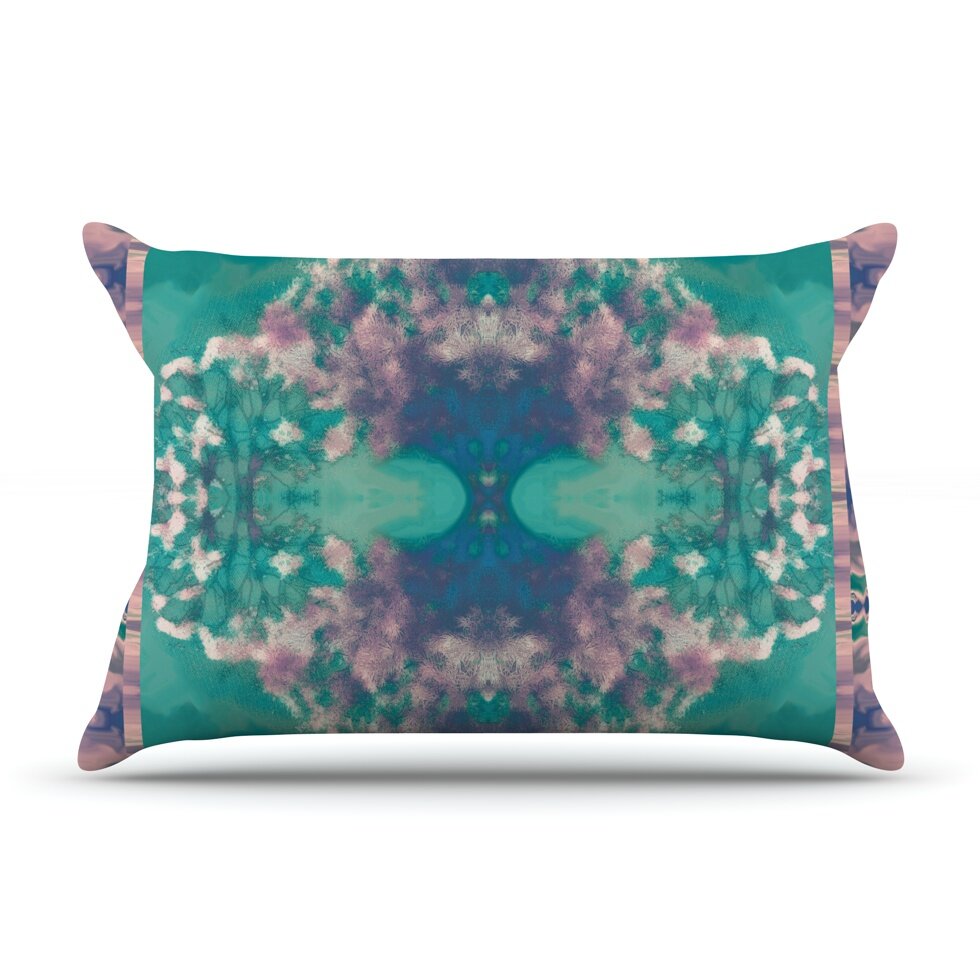 KESS InHouse Ashby Blossom Teal Pillow Case & Reviews Wayfair