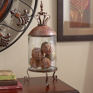 Brown Metal Decorative Jar