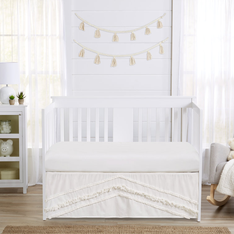 fringe crib skirt