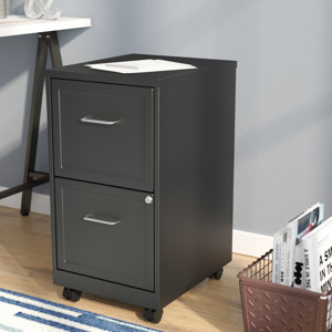 Forest 2 Drawer Mobile Vertical Filing Cabinet