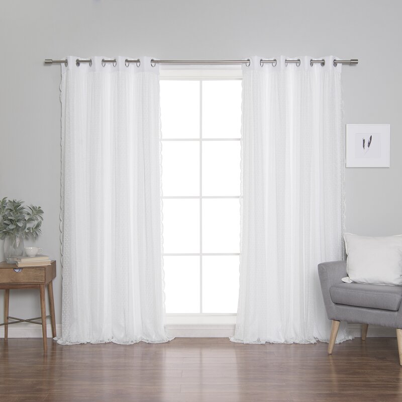 Holland Solid Semi-Sheer Thermal Grommet Curtain Panels & Reviews ...