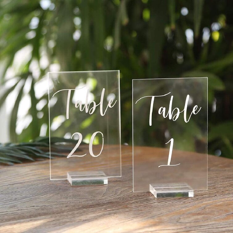 Acrylic Table Numbers 