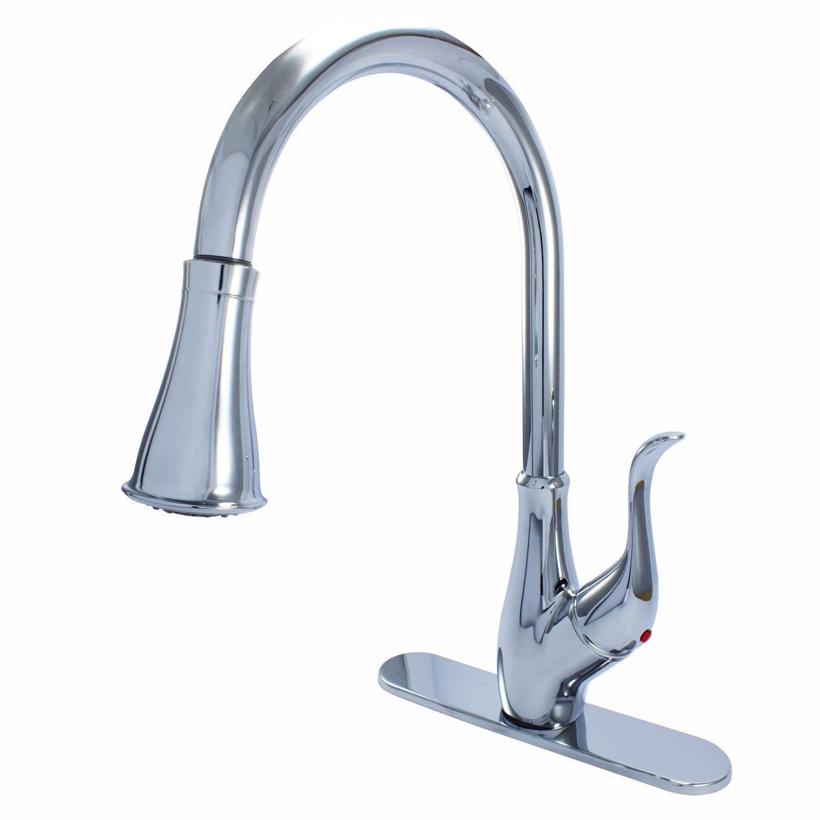 Wassermanfaucets High Arc Pull Down Single Handle Kitchen Faucet