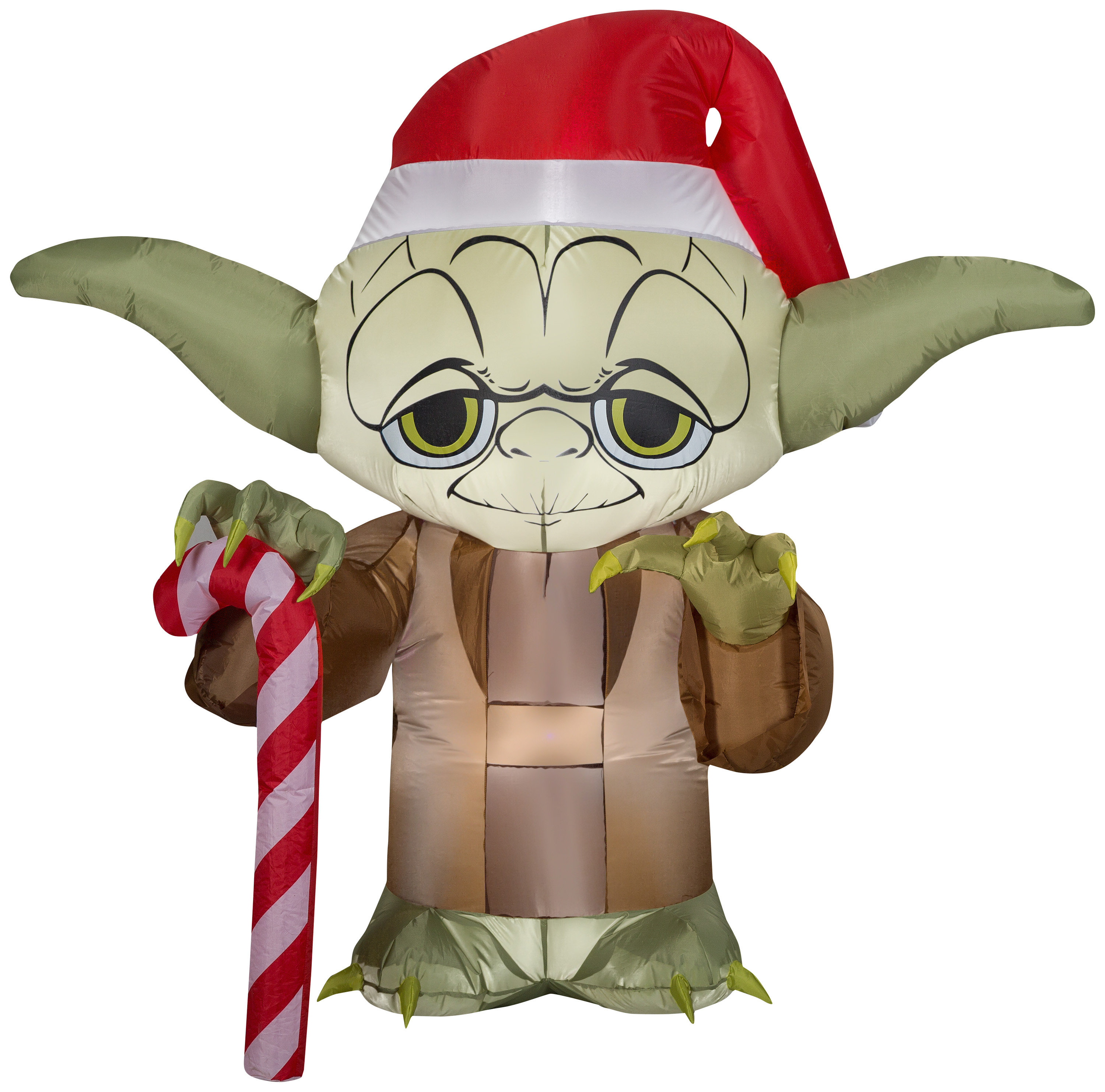Gemmy Industries Stylized Yoda with Candy Cane Airblown Inflatable