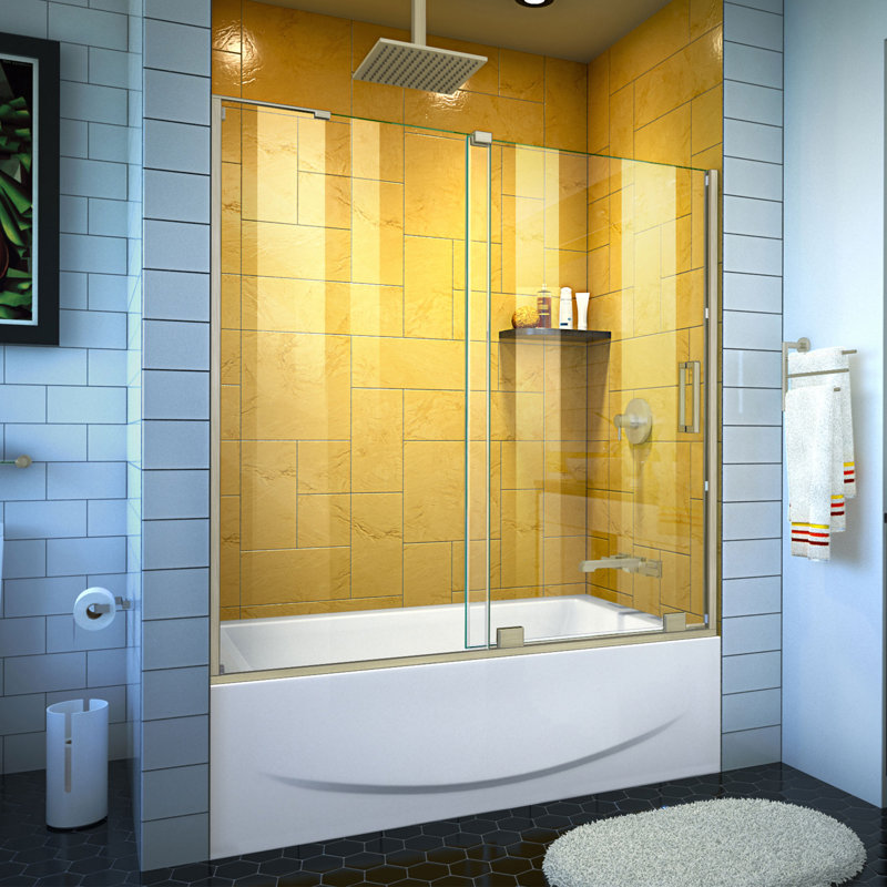 Dreamline Mirage Z 56 W X 58 H Single Sliding Frameless Tub Door With Clearmax Technology Wayfair