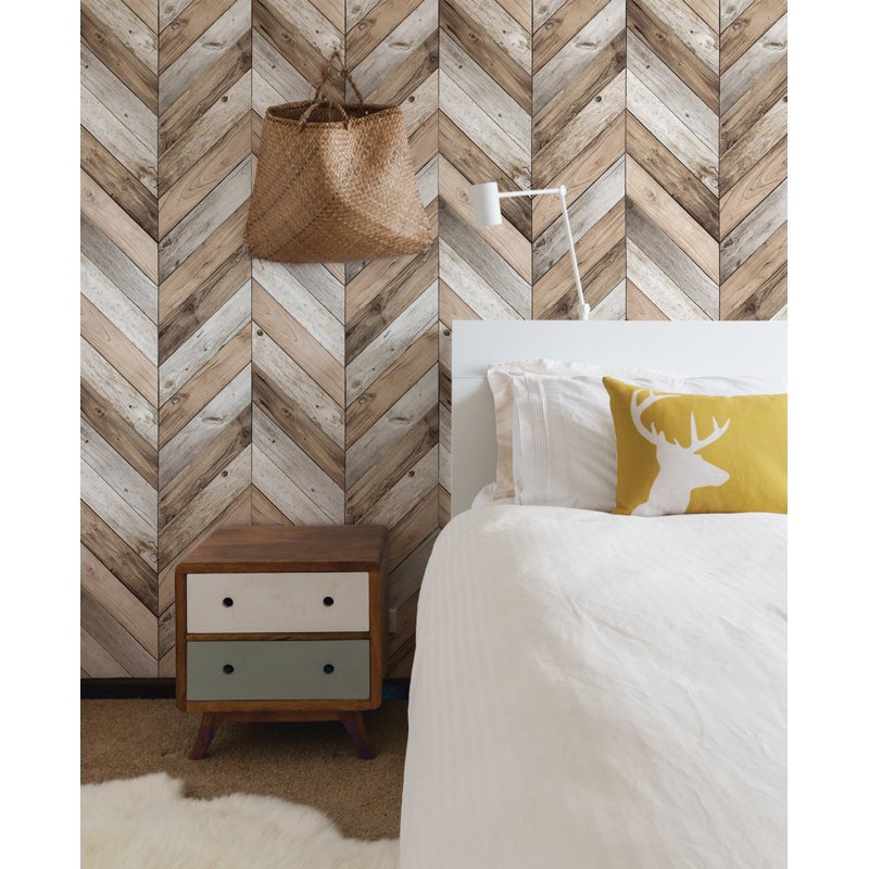 Ansel Chevron Pantable Peel And Stick Wallpaper Roll Reviews