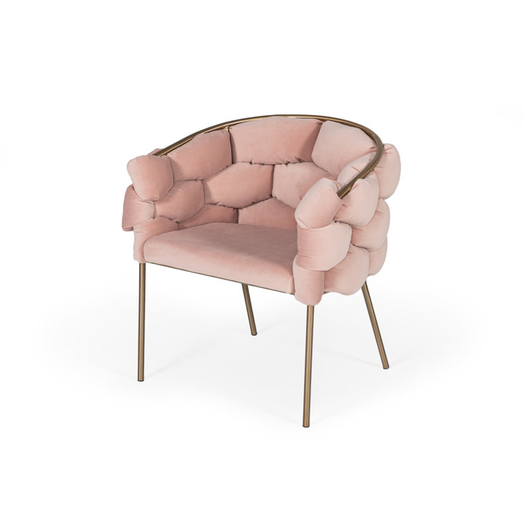 Nahunta velvet upholstered arm chair Clearance