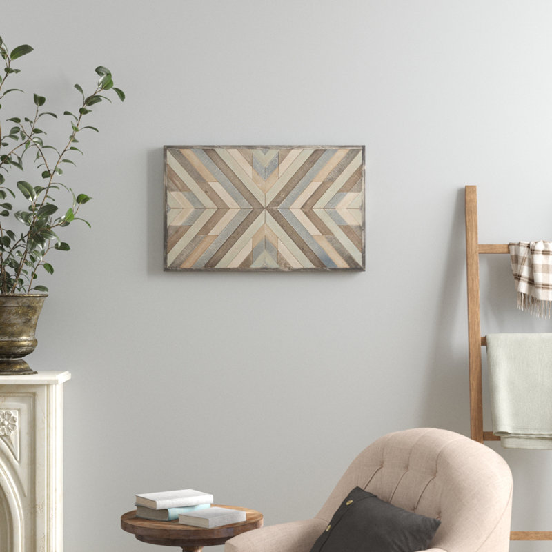 Birch Lane Chevron Picture Frame Graphic Art Print On Wood Reviews Wayfair