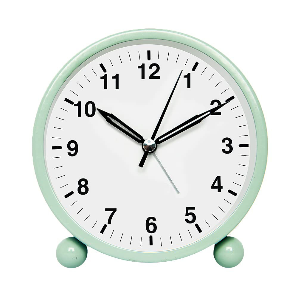 Latitude Run Analog Alarm Clock Silent Non Ticking Small Cute Table Clocks Battery Powered Desk Clock With Night Light For Bedroom Wayfair